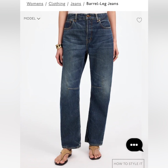 Madewell petite “dart barrel-leg” jean - Picture 2 of 8